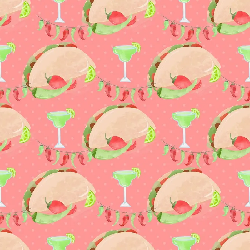Fiesta! Tacos Fabric - Red
