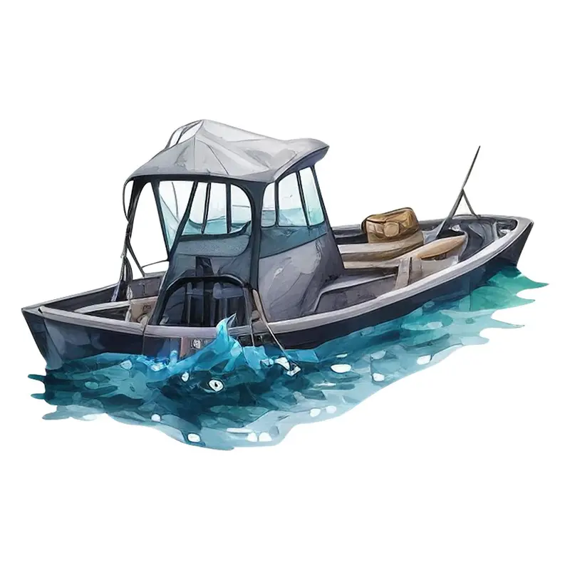 Fishing Trip Boat #1 Fabric Panel