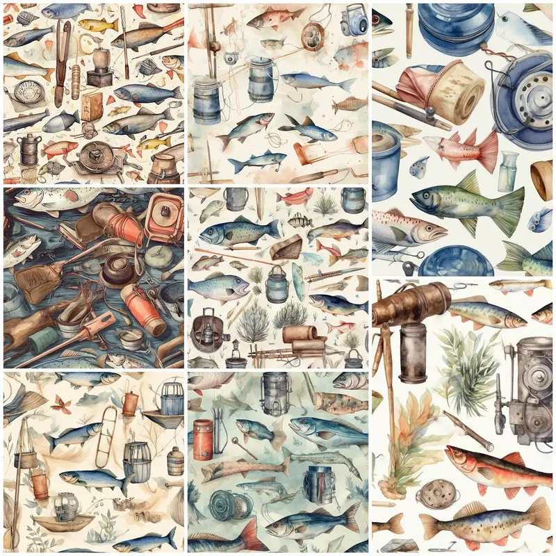 Fishing Up North Fat Quarter Bundle - 8 Pieces