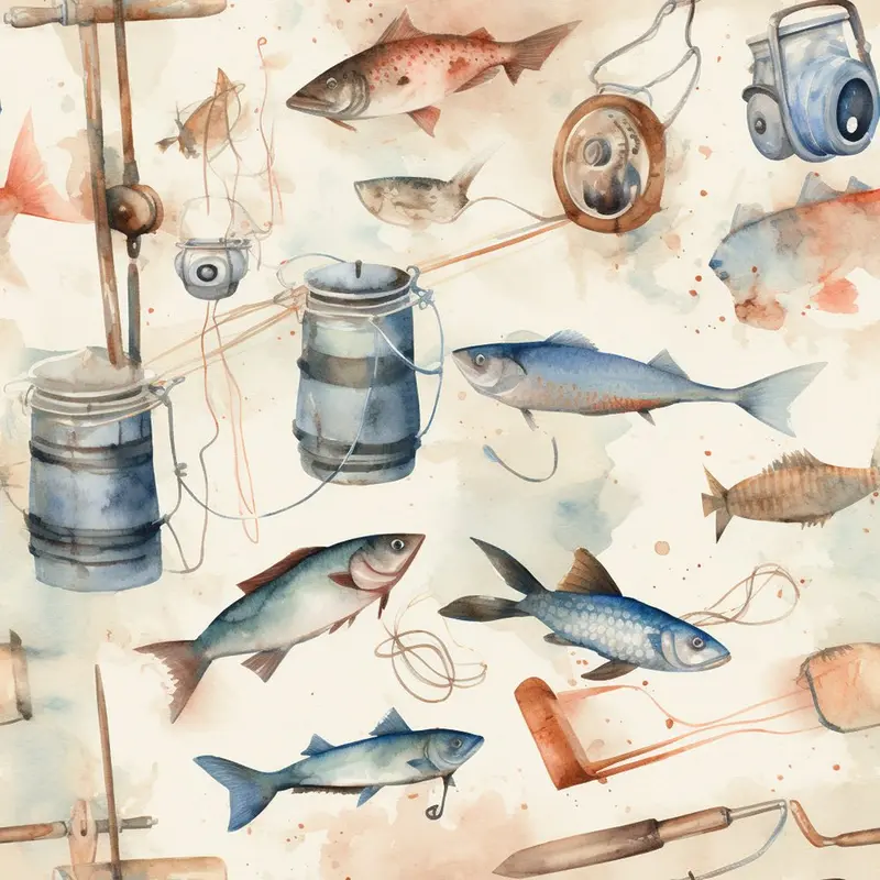 Fishing Up North Pattern #2 Fabric