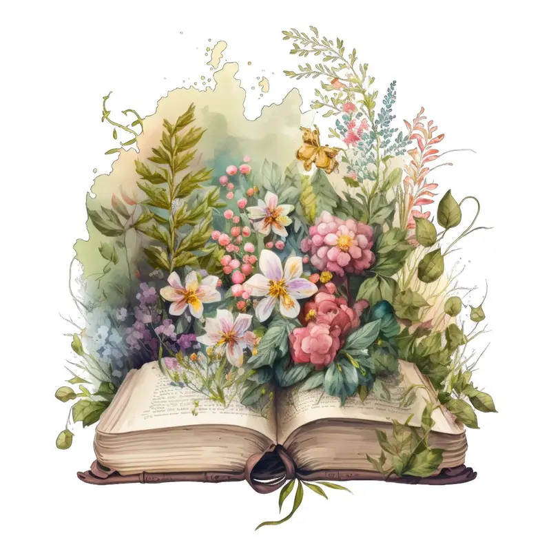 Floral Bible #4 Fabric Panel