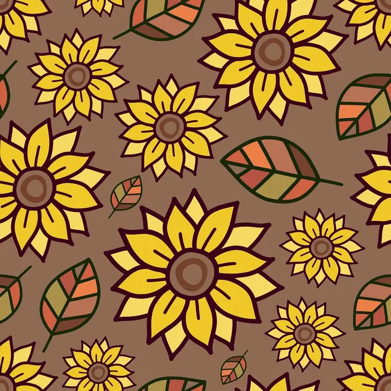 Floral Doodle #11 Fabric