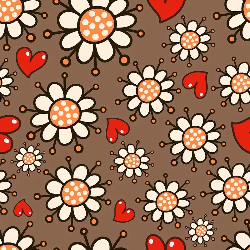 Floral Doodle #4 Fabric