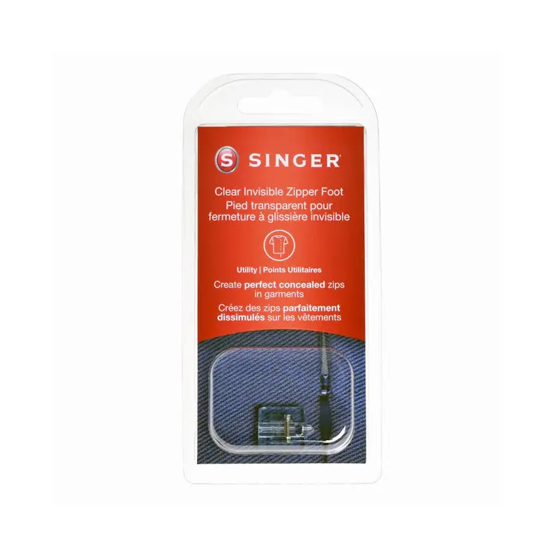 Clear Invisible Zipper Foot, Singer #250713096