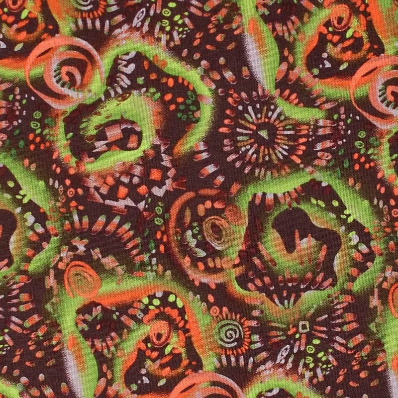 Color Craze Swirl Fabric - Chocolate