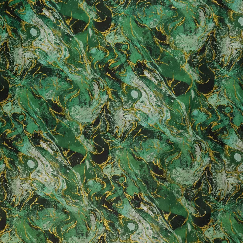 Marbled Earth Fabric Collection - Emerald