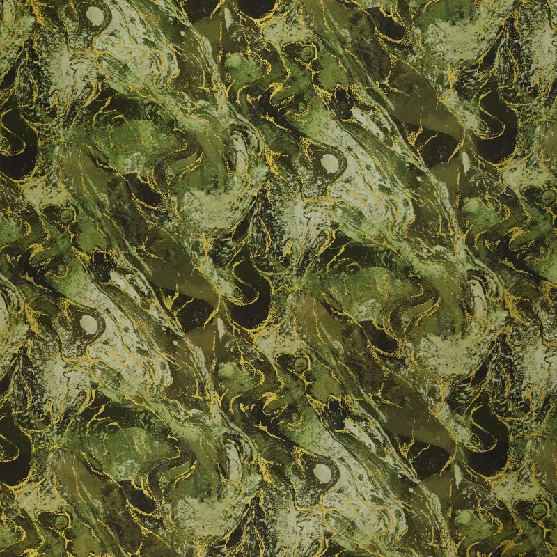 Marbled Earth Fabric Collection - Green