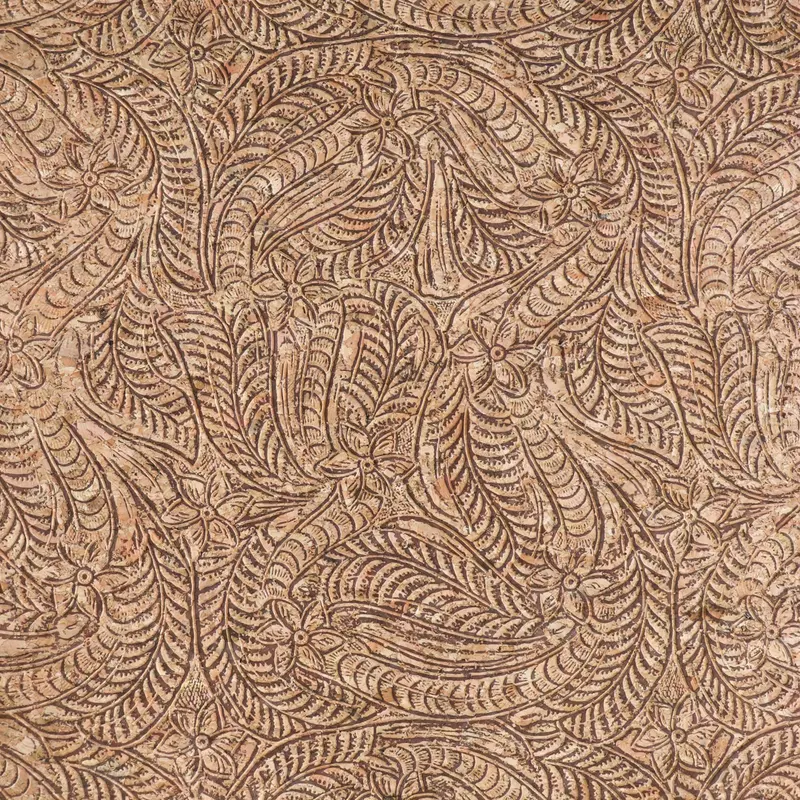 Embossed Paisley Cork Fabric, 18" x 25"