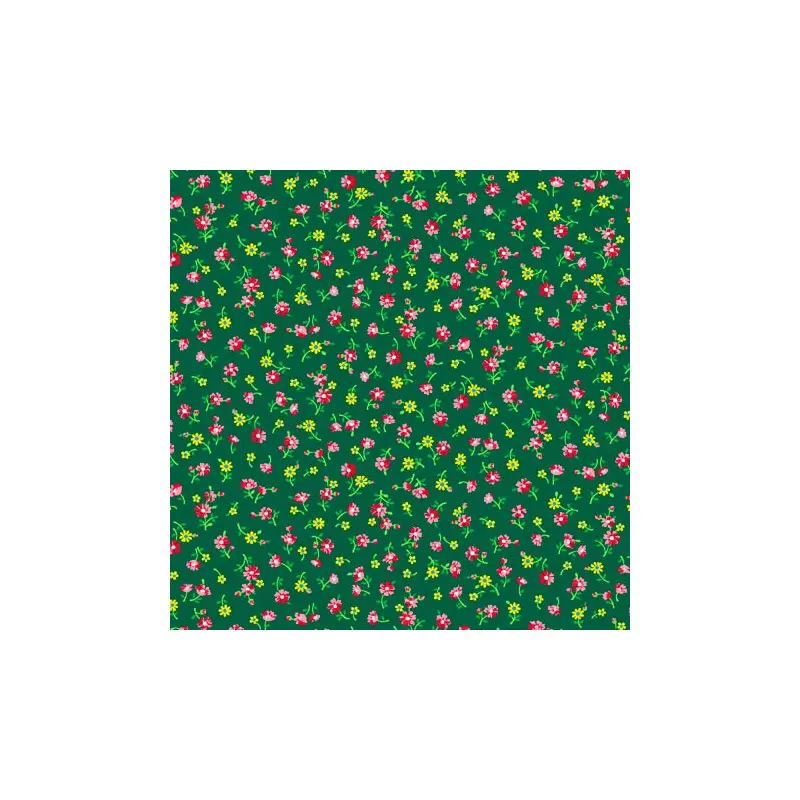 Floral Cache Mini Spaced Floral Fabric - Green