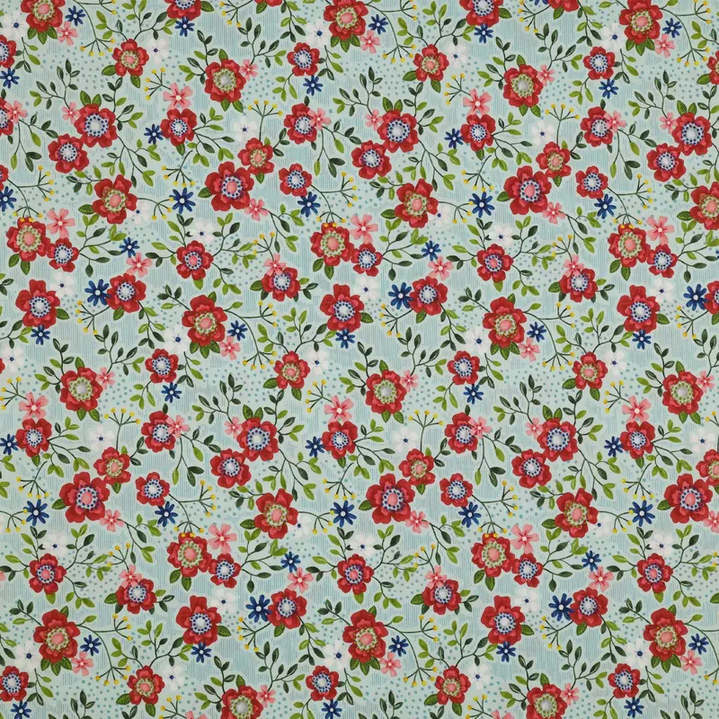 Wander Lane Fabric Collection - Primrose Path Aqua