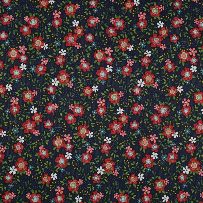 Wander Lane Fabric Collection - Primrose Path Navy