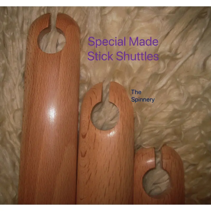 Beveled & Lacquered Maple Stick or Belt Shuttles You Choose 6" 15" or 18" Super Fast Shipping!