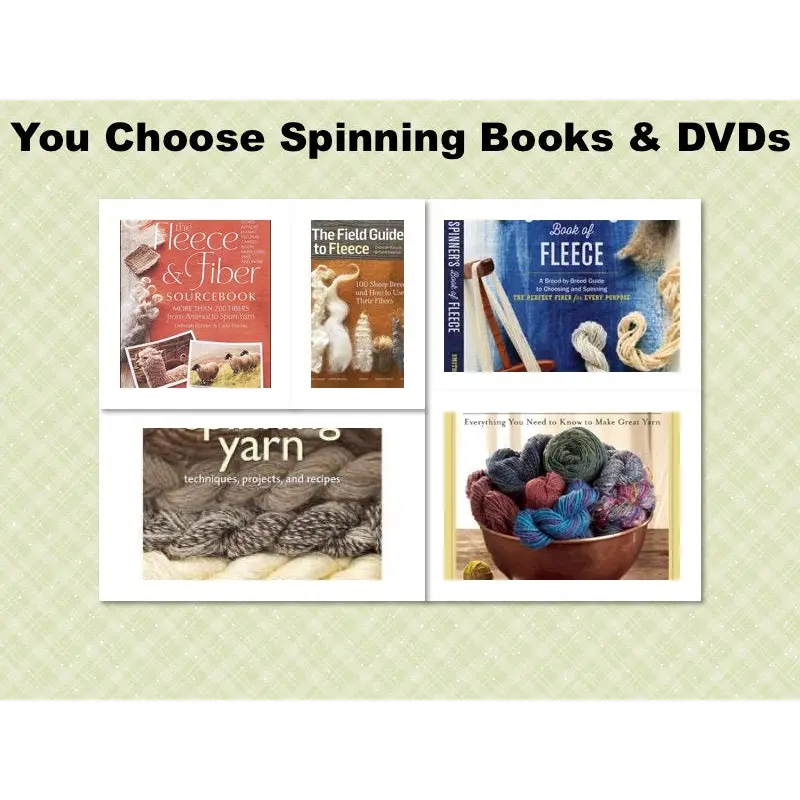 Hand Spinning Yarn Fleece Wool Books  & DVDs Super Fast Shipping!