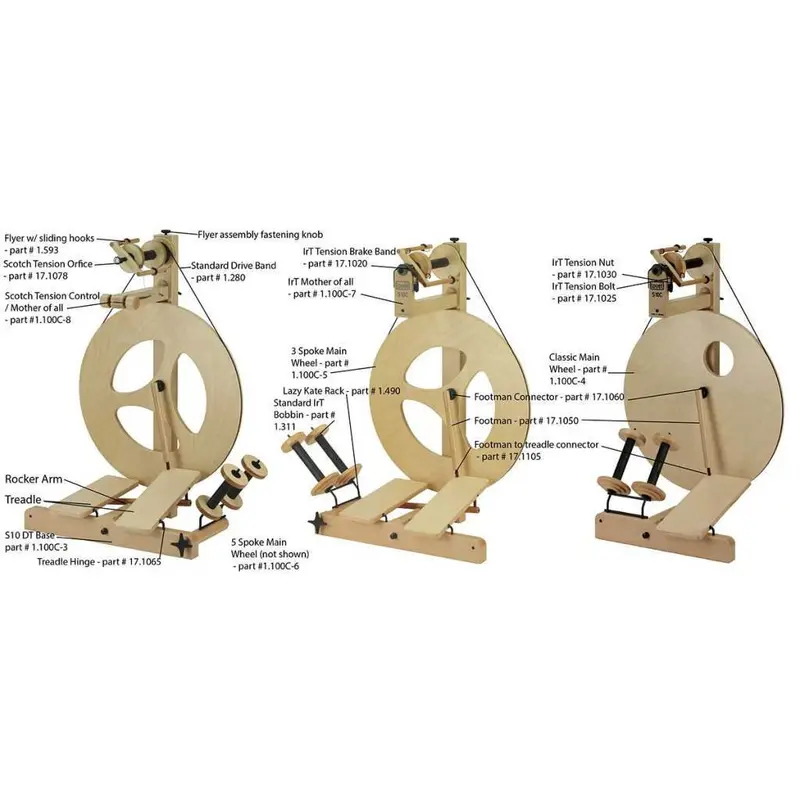 Louet Spare Parts Bearings, Hooks, Brake Sets, Cords, Bolts, Nuts, Springs Spinning Wheel & Carder Parts Super Fast Shipping