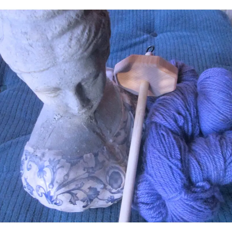 Louet Top Whorl Octagon Drop Spindle Plus Fiber for Spinning SUPER FAST SHIPPING!
