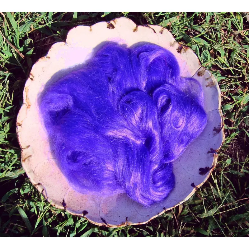 Deep and Vivid Purple Bamboo Silk Ultra Soft Spinning Felting SUPER FAST SHIPPING!