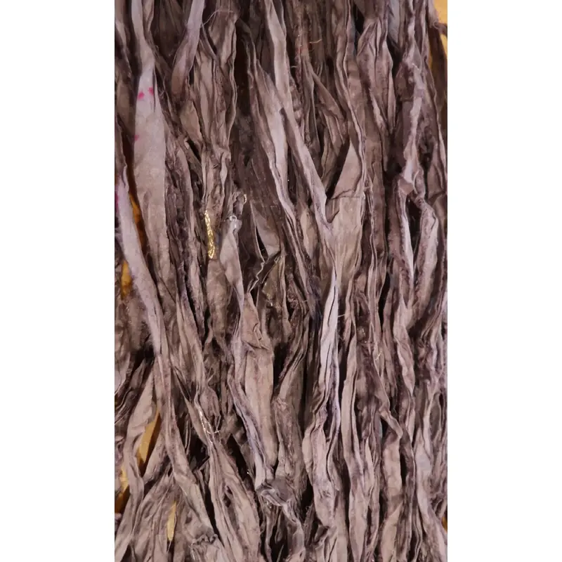 Faded Lilacs Recycled Sari Silk Ribbon