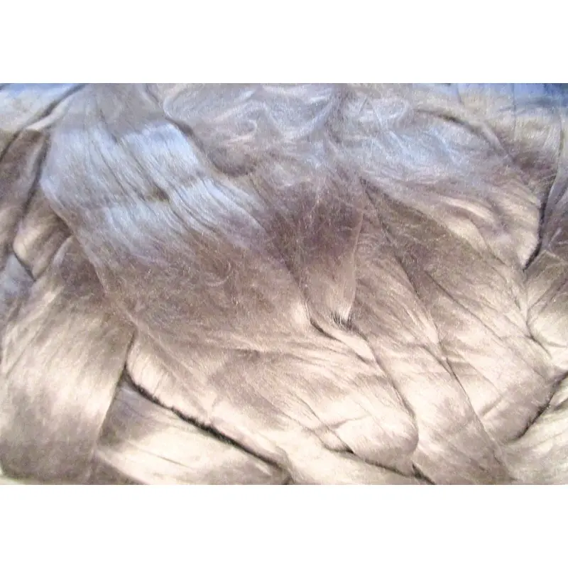 Light Silver Mulberry Silk Sliver Organic & Luxurious 1, 2, or 4 Ounces DHG SUPERFAST SHIPPING!