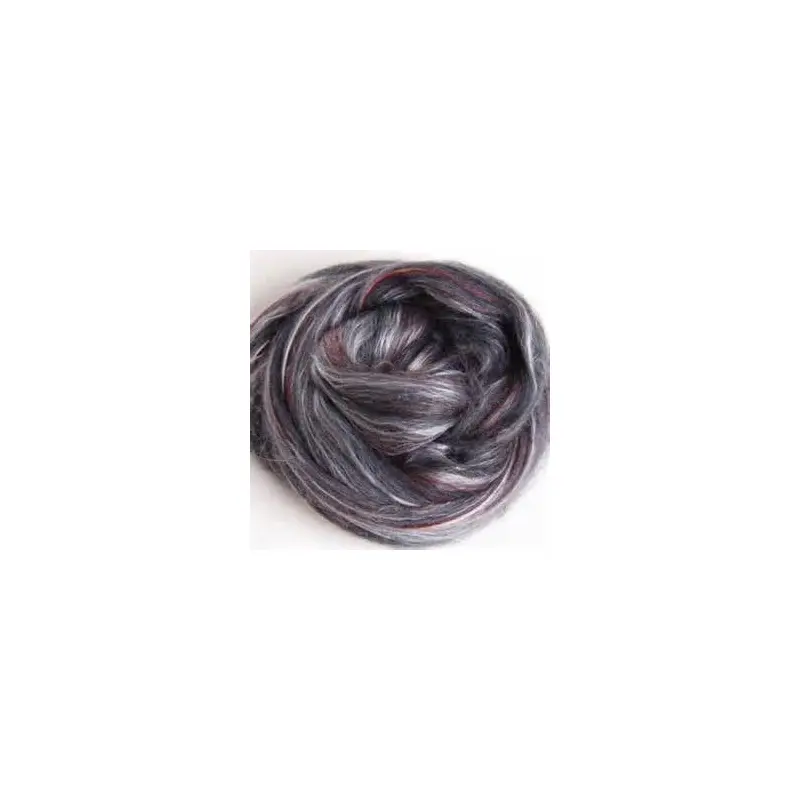 Poppy Seed Silk Merino Luxury Blend Sliver