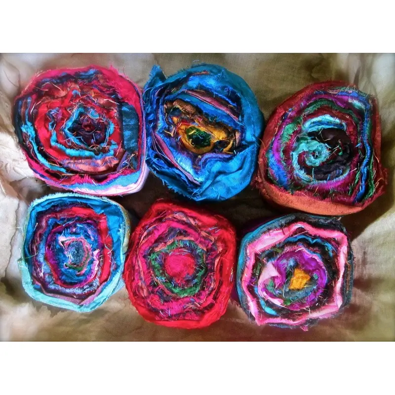 Stunning Extra Wide Persian Bazaar Recycled Sari Silk Ribbon