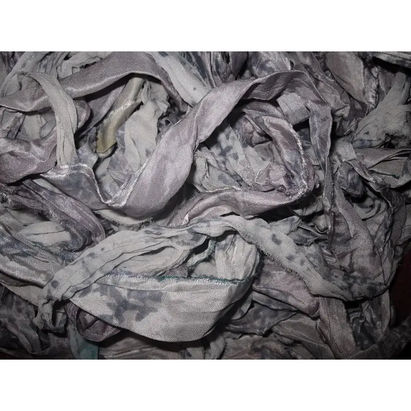 NEW Faded Iris Vintage Chic Smokey Lavender Recycled Sari Silk