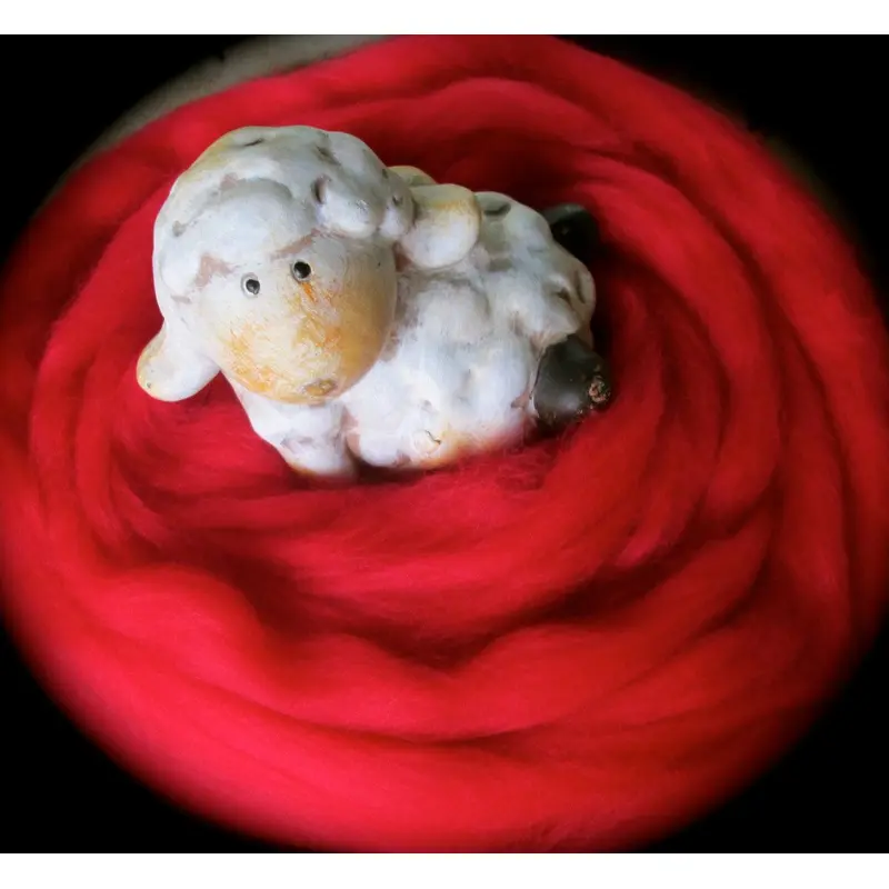 Super Soft & Organic Scarlet 19 Micron Superfine Merino Top