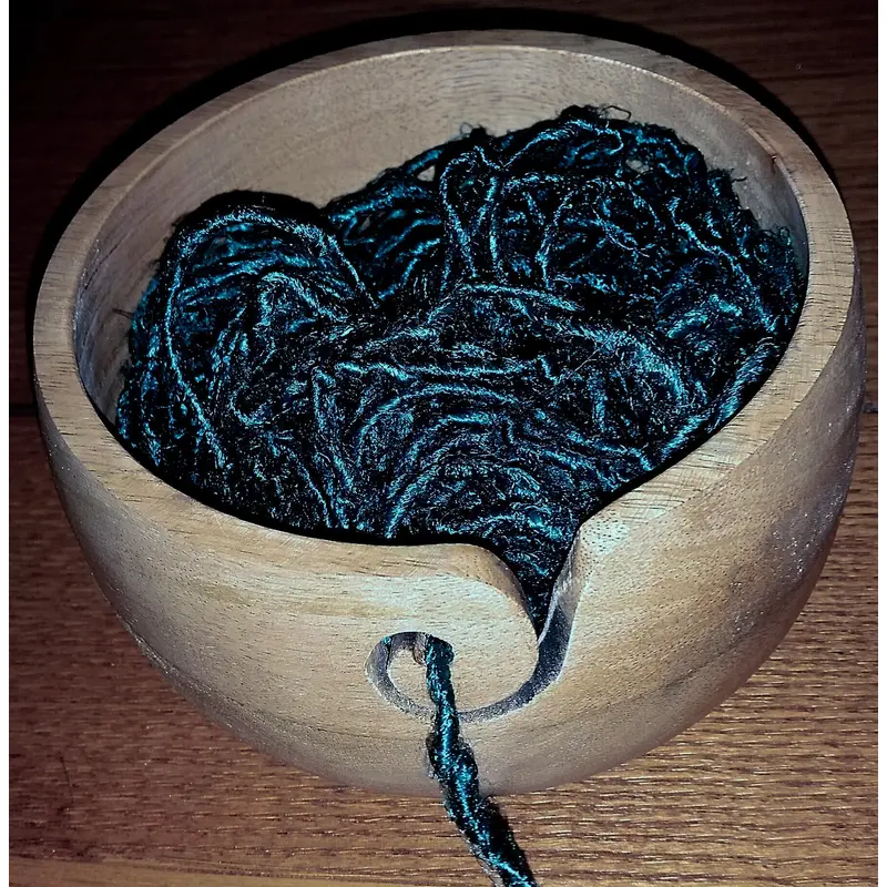 Exotic Mango Wood Yarn Bowl  5 3/4" X 5 1/2" for Large Ball 'O Yarn SUPER Fast FREE SHIPPING!