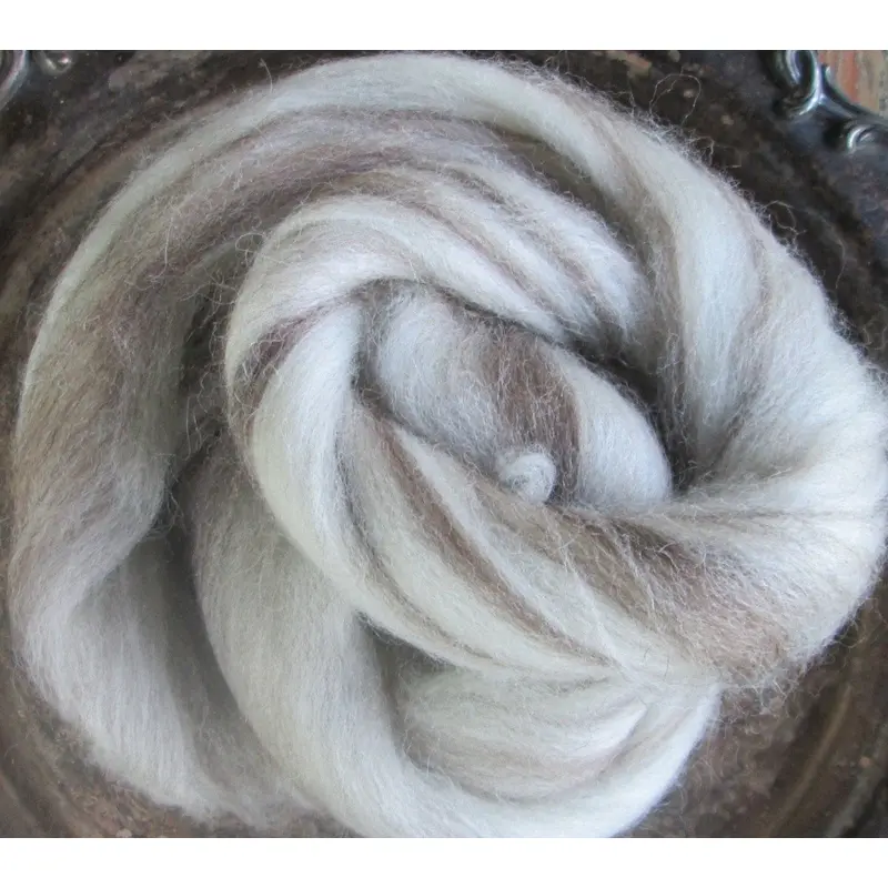 Mixed BFL Undyed White, Black or Multi - Colored Combed Top  Ashland Bay Roving