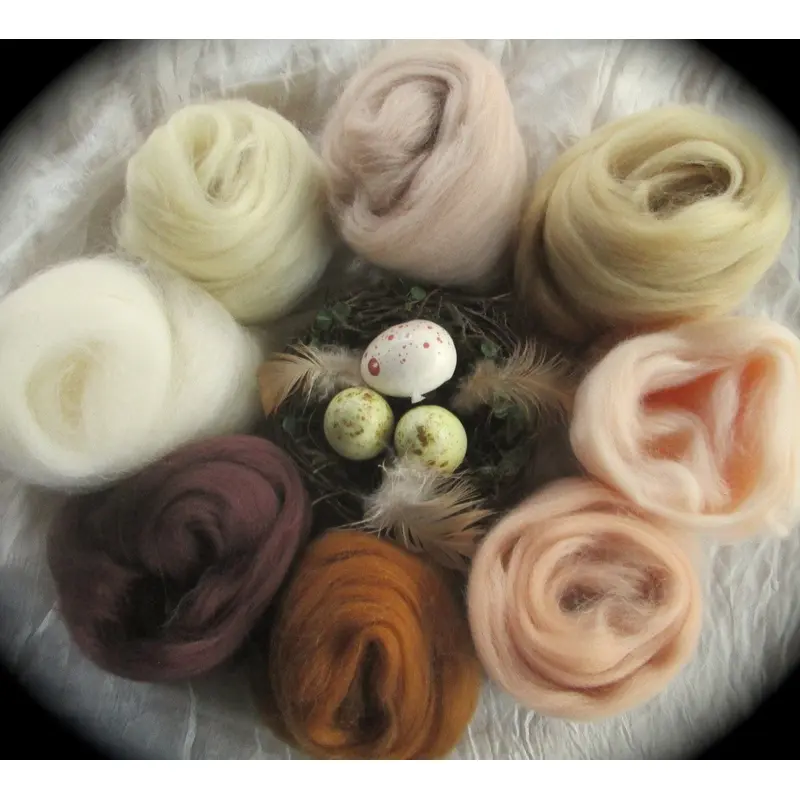 Skin Deep Collection Spinning & Felting Earth Tone Naturals 9 Colors