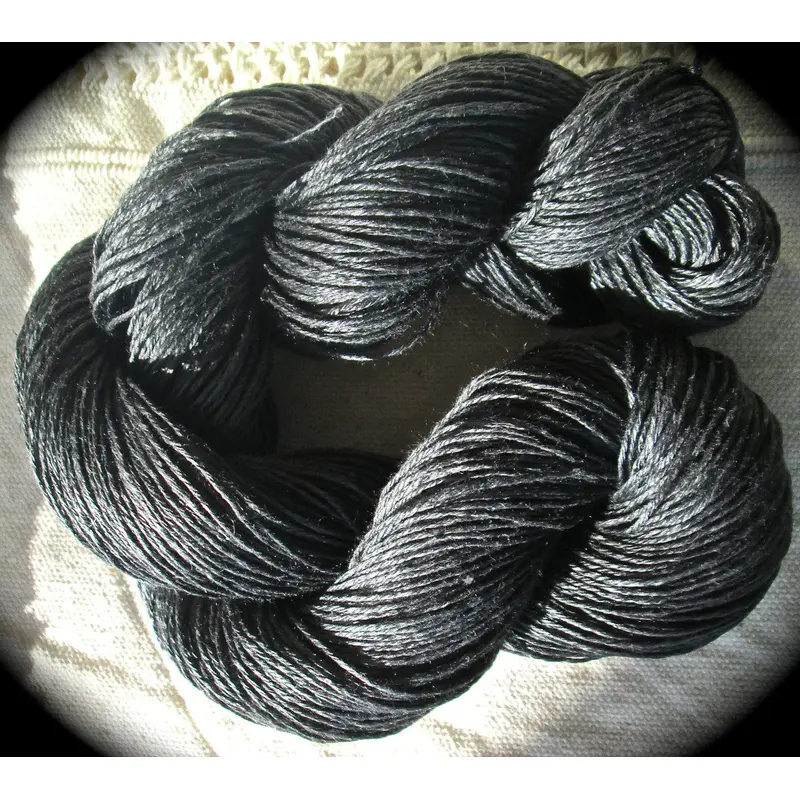 Wet Spun Linen Yarn Soft & Durable Charcoal Gray