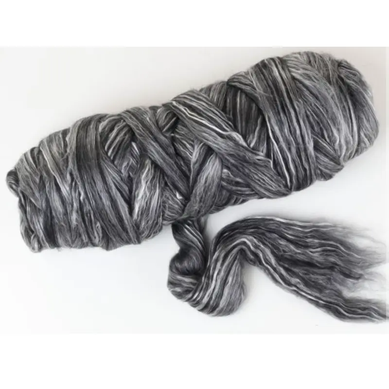 Black Multi Silk Merino Luxury Blend Sliver