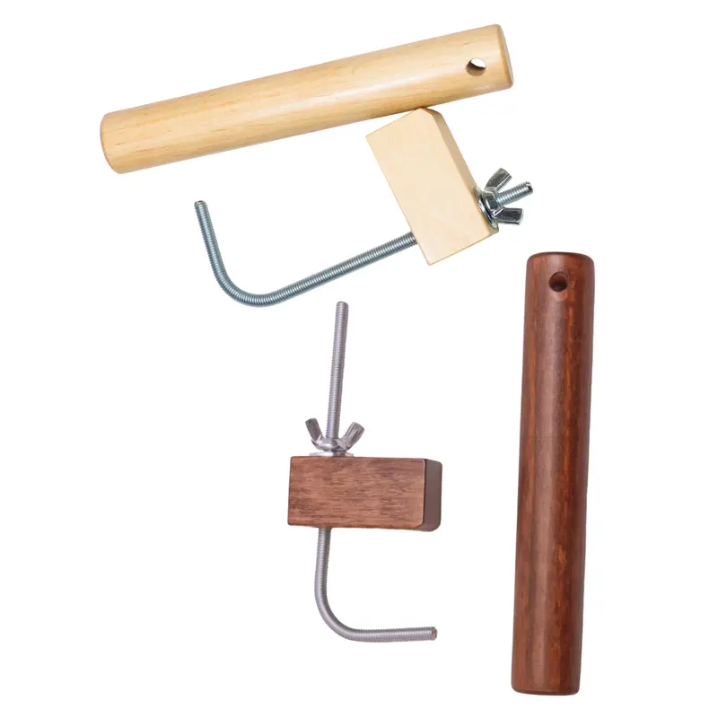 Kromski Warp Peg & Clamp (Walnut or Clear Lacquered)