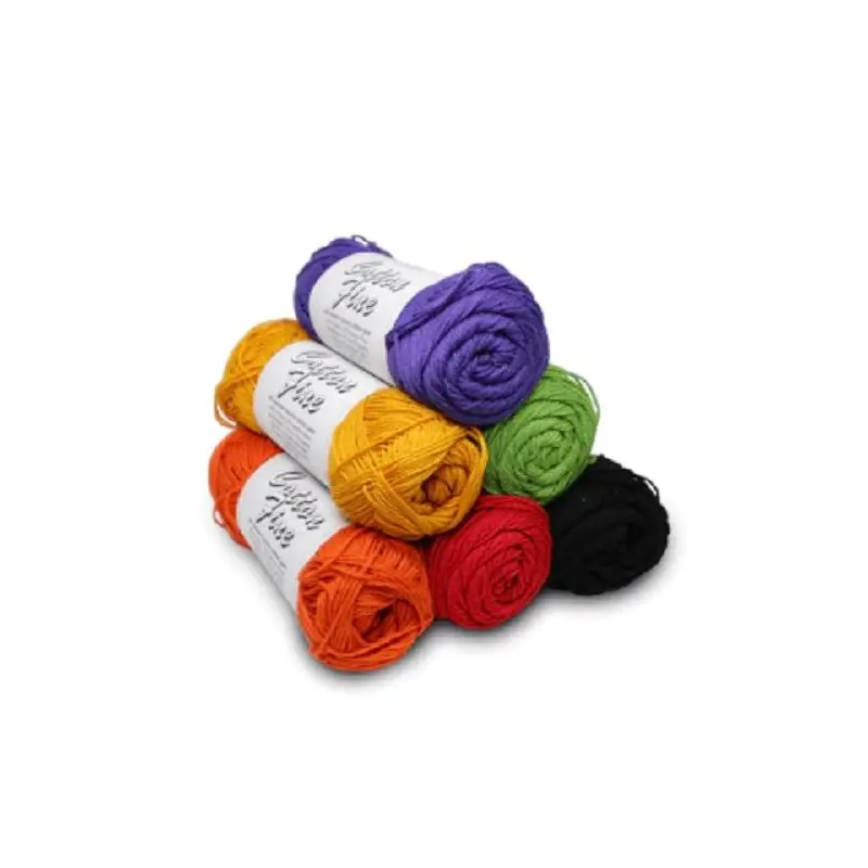 Cotton Fine Yarn Fingering Weight Yarn | 50 grams, 215 Yards | 80% Pima Cotton 20% Merino Wool