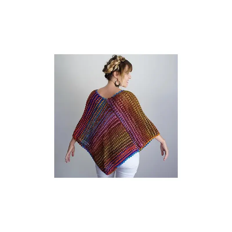Eyelet Poncho Pattern - Uneek Worsted