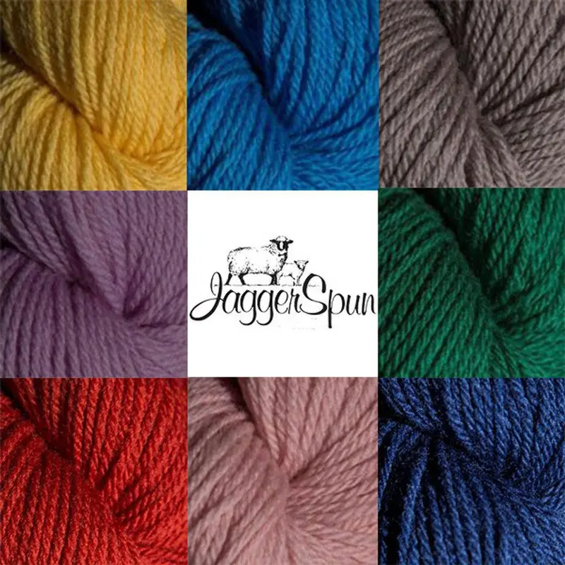 Heather Line Yarn - 5 Skeins per Bundle | 3/8 Sport Weight | 830 Yards Total | Blended Wool