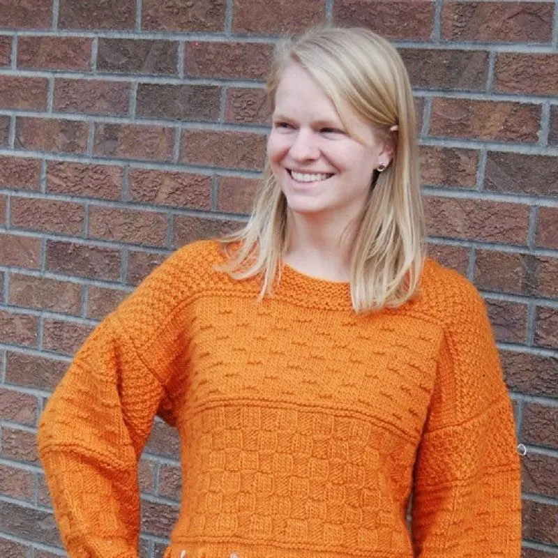 Knit & Purl Easy Sweater Pattern - Lamb's Pride