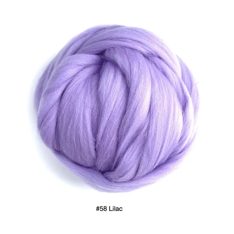 Polish Merino Wool Top - Lilac
