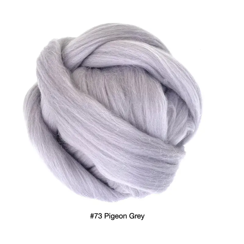 Polish Merino Wool Top - Pigeon Gray