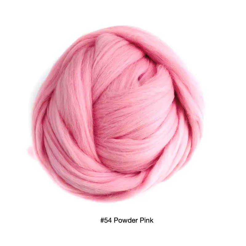 Polish Merino Wool Top - Powder Pink