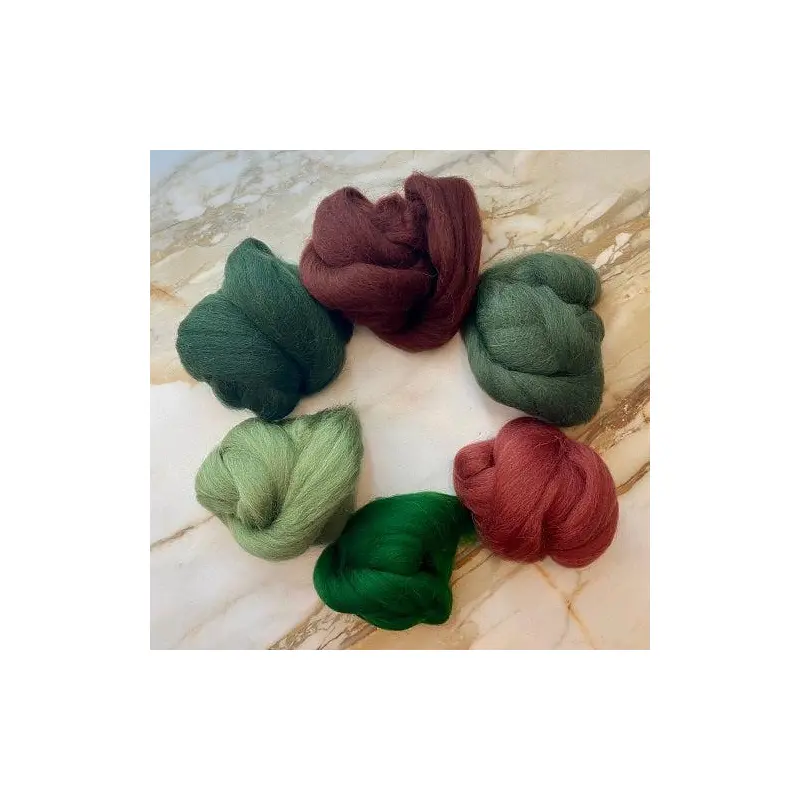 Shetland Collection | Forest Plum Bundle of Dyed Wool Tops | 150 Grams, 29 Micron
