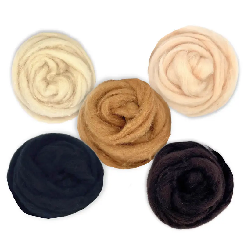 Animal Classics Carded Corriedale Wool Sliver Variety Pack