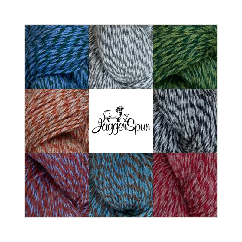 Jagger Spun Ragg 3-Ply Wool Yarn | 3/8 Sport Weight | 1 lb Cone