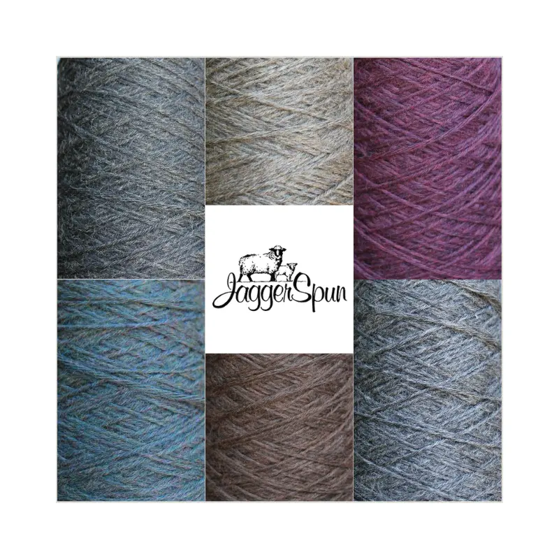 Jagger Spun Wool-Bamboo Heathers | 5/8 Worsted Weight | 1/2 lb Cone