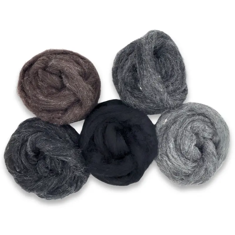 Shadowlands Carded Corriedale Wool Sliver Variety Pack