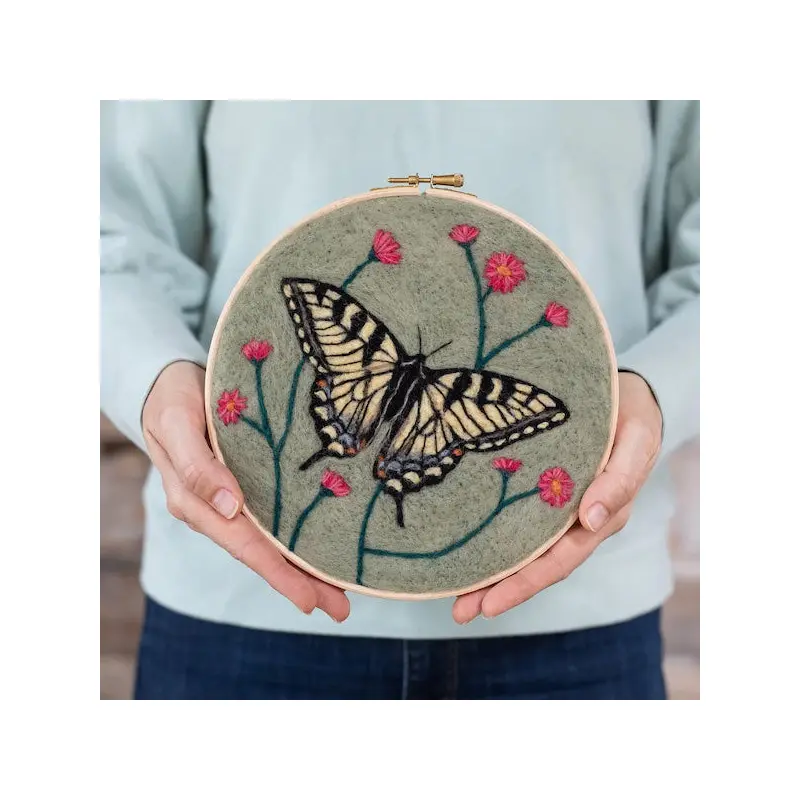 Painting with Wool Needle Felting Kit - Dani Ives' Butterfly