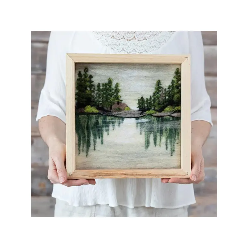 Painting with Wool Needle Felting Kit - Lake Reflections