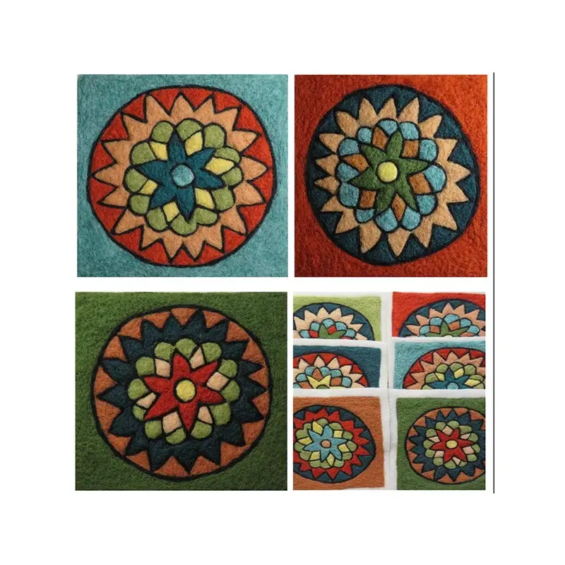 Tapestry Felting Kit - Lotus Flower Coasters