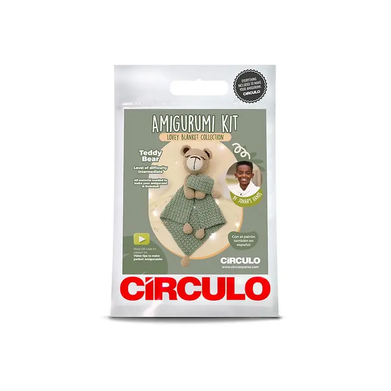 Amigurumi Kit Lovey Blanket - Teddy Bear