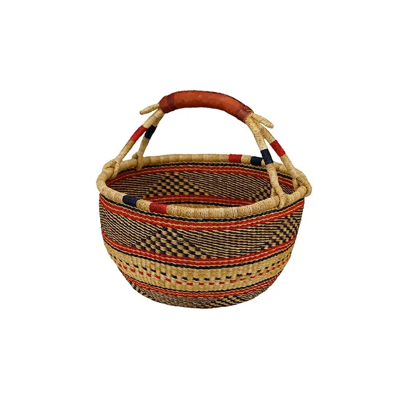 African Fair Trade Basket - Medium Round