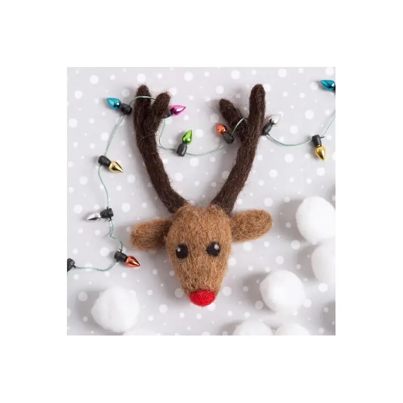 Rudolph Brooch Needle Felting Kit